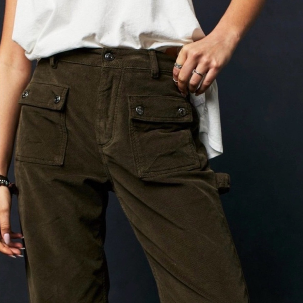 Free People Olive Boho Kyo Pants